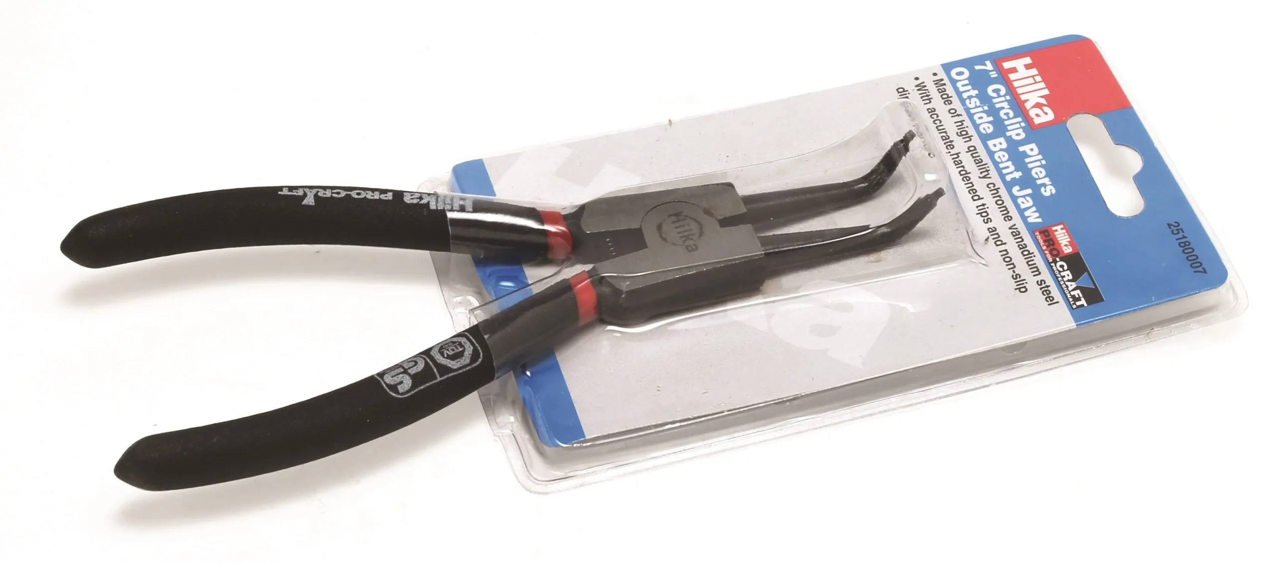 HILKA 7" Outside Bent Jaw Circlip Pliers