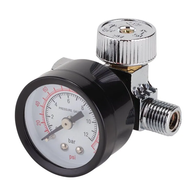 DRAPER 1/4" BSP On-Gun Air Regulator and Gauge, 180psi