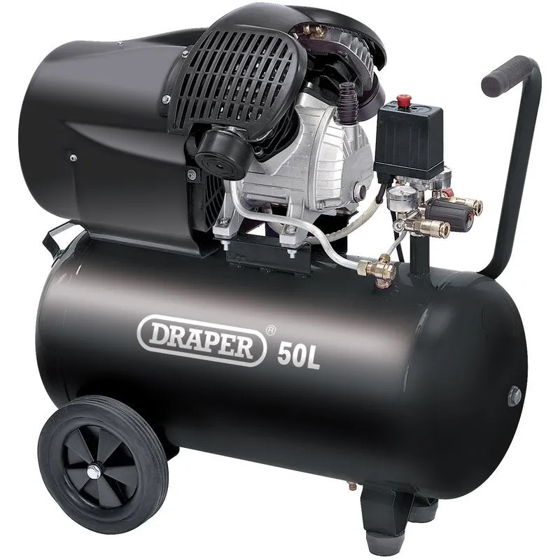 DRAPER 50L Direct Drive V-Twin Air Compressor, 2.2kW/3hp