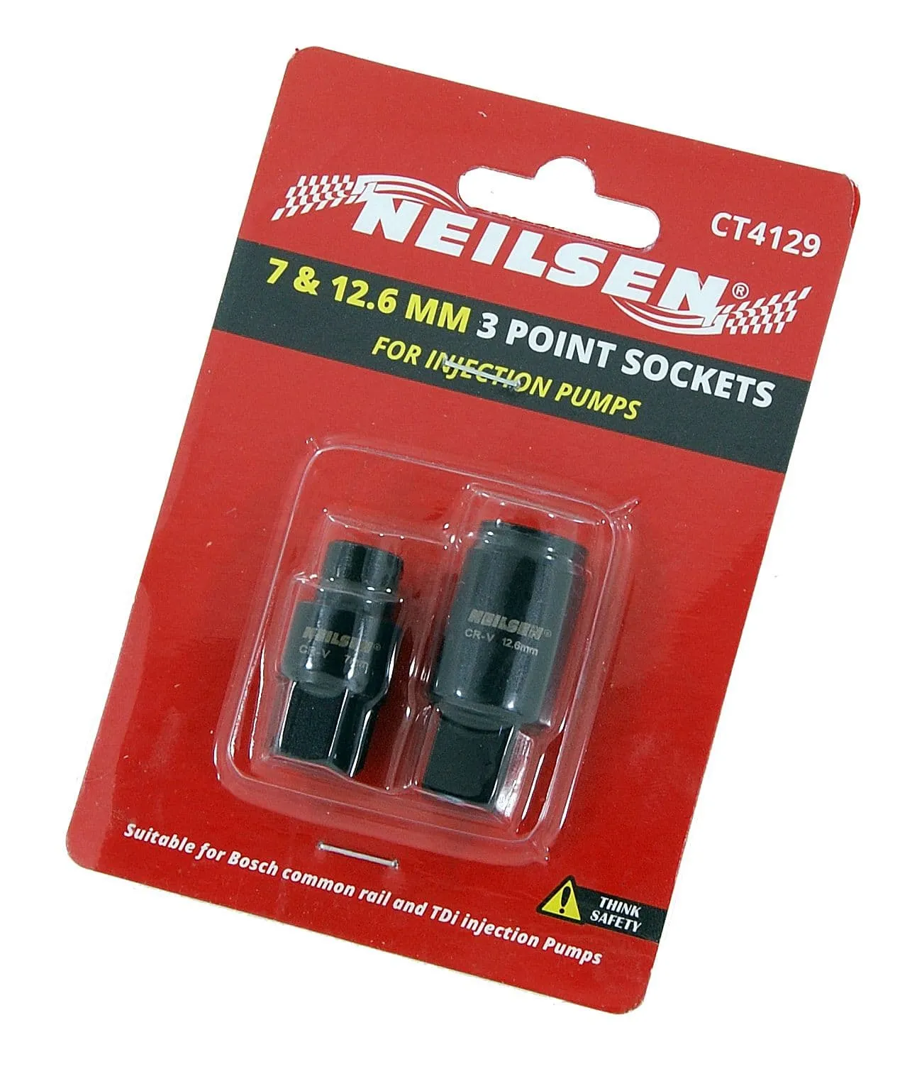 2Pc Diesel Pump Socket Set For Bosch Rotary Injection Pumps 12.6mm And 7mm