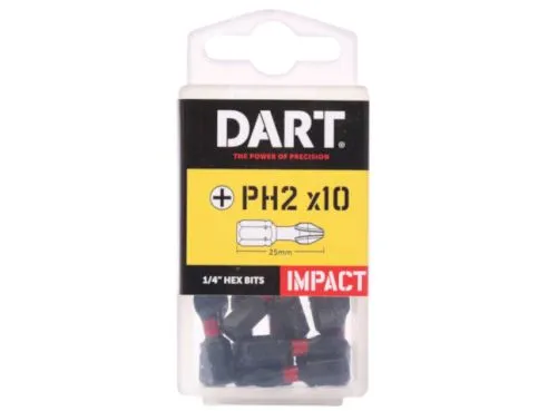 Screw Driver Bits PH2 Impact Pack of 10