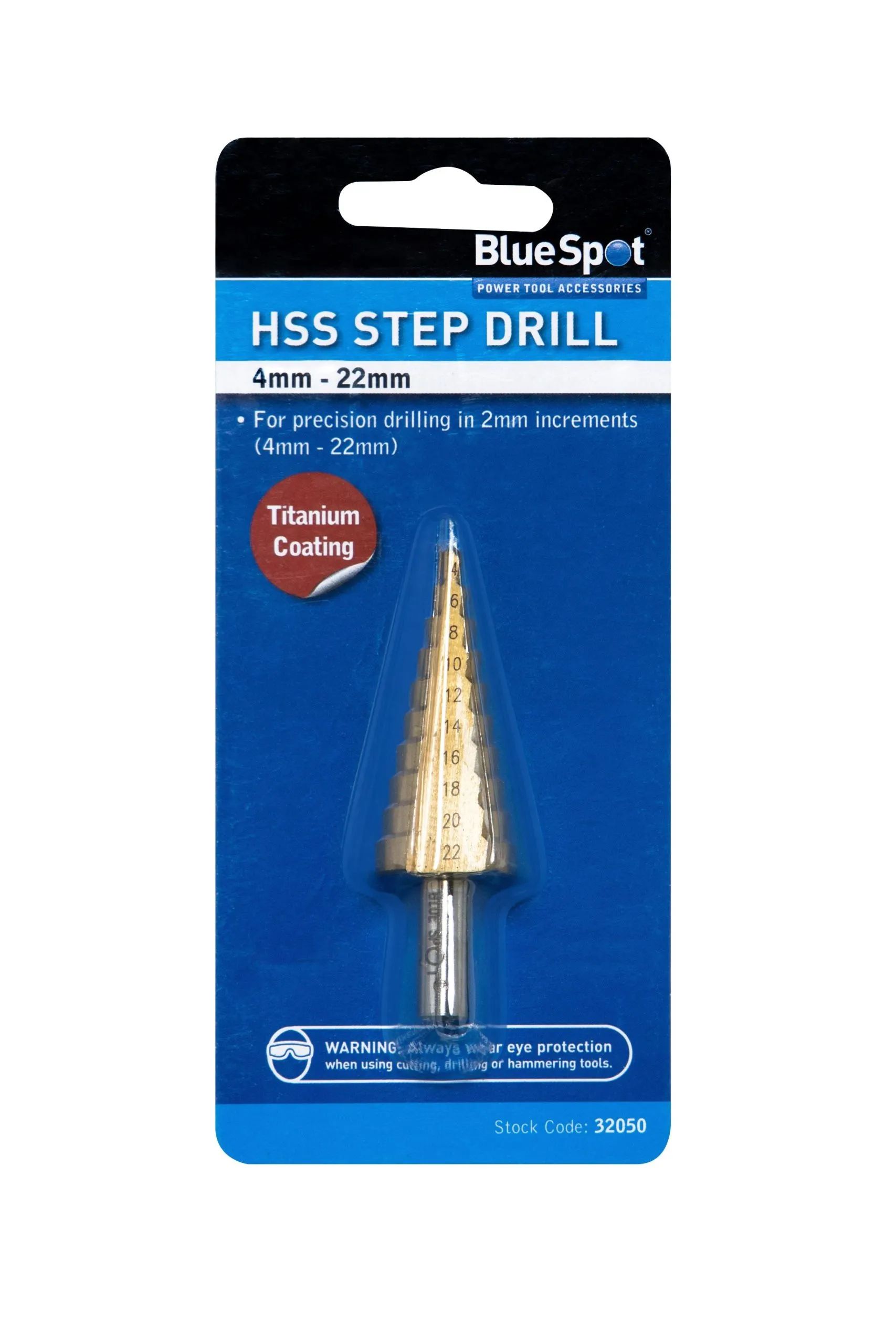 BLUE SPOT TOOLS HSS STEP DRILL (4-22MM)