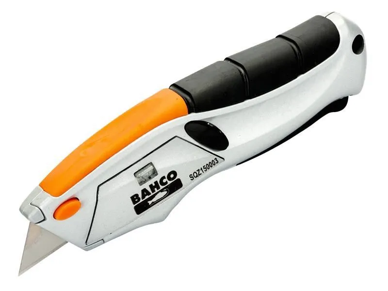 Bahco SQZ150003 Retractable Utility Knife with Rubber Grip
