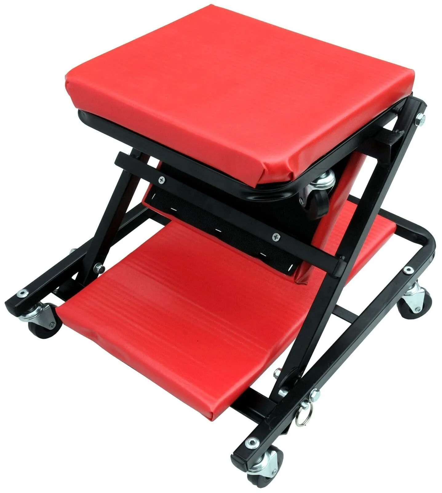 36" Foldable Steel Creeper & Seat, Thick Cushion Pads
