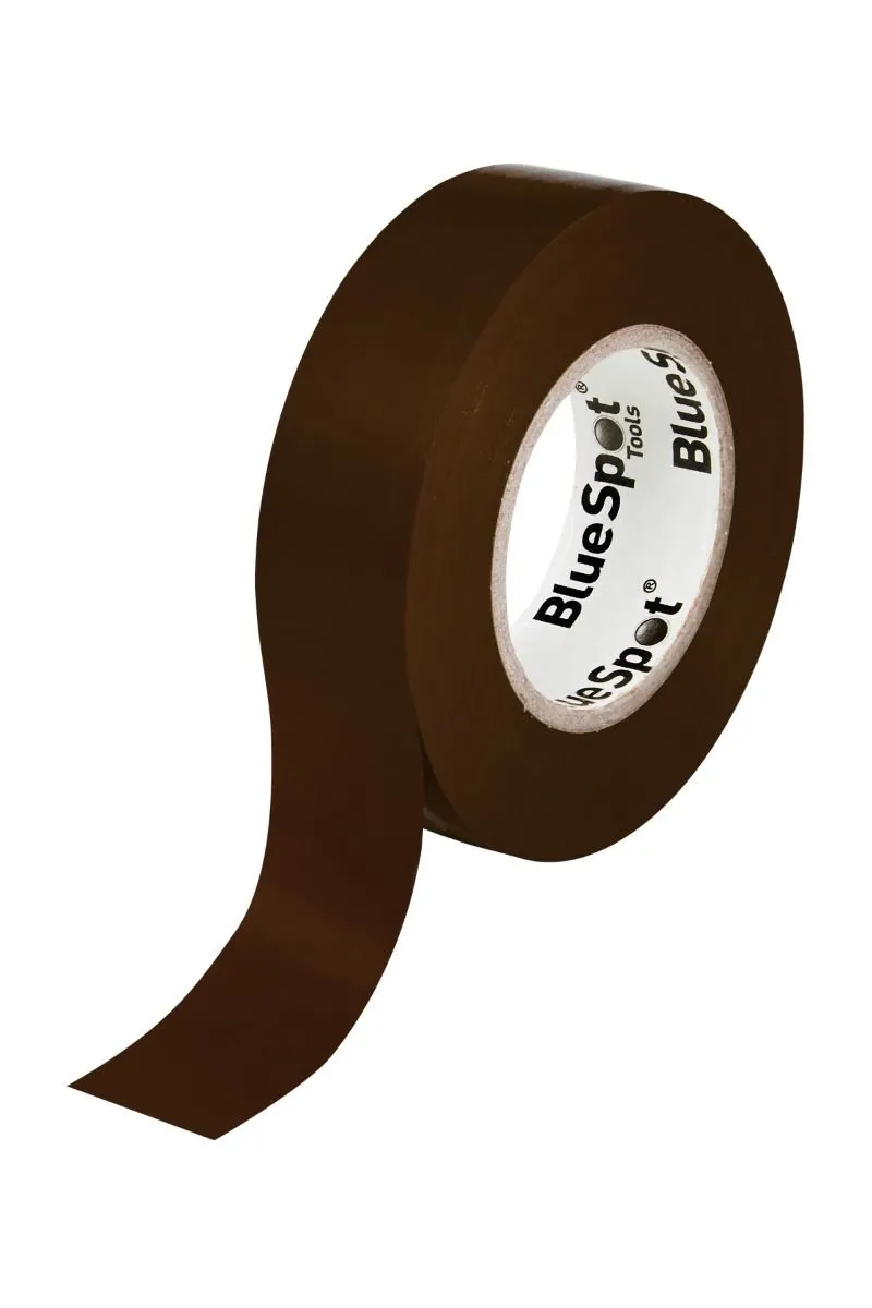 BLUE SPOT TOOLS 20M BROWN PVC ELECTRICAL TAPE