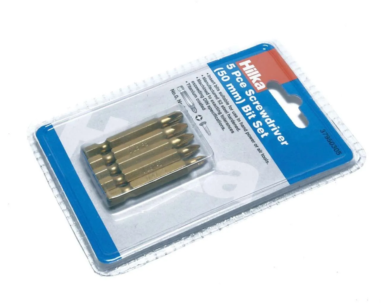 HILKA 5 pce Pozi Assorted 50mm Titanium Bits