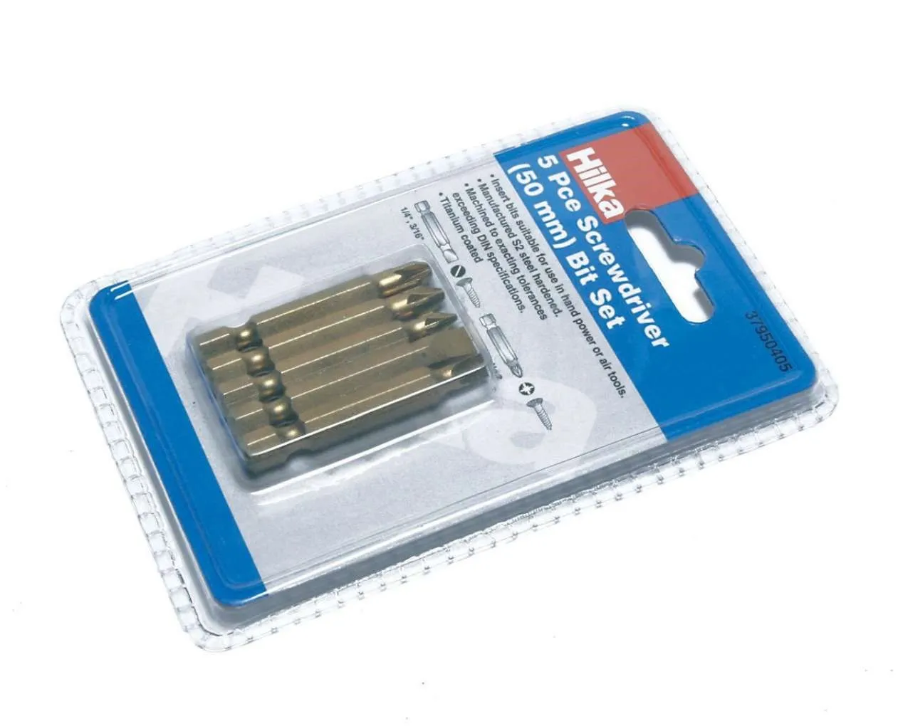 HILKA 5 pce Assorted 50mm Titanium Coated Bits