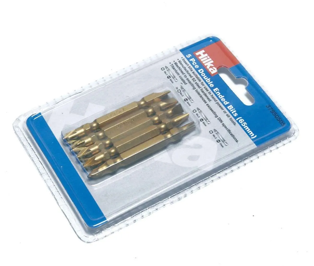 HILKA 5pce Double End 65mm Mixed Titanium Bits