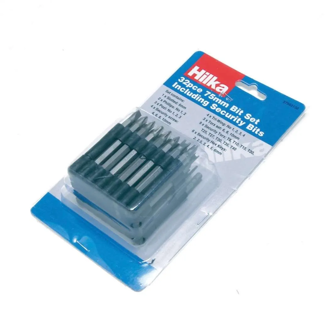 HILKA 32 pce Security Bit Set 75mm