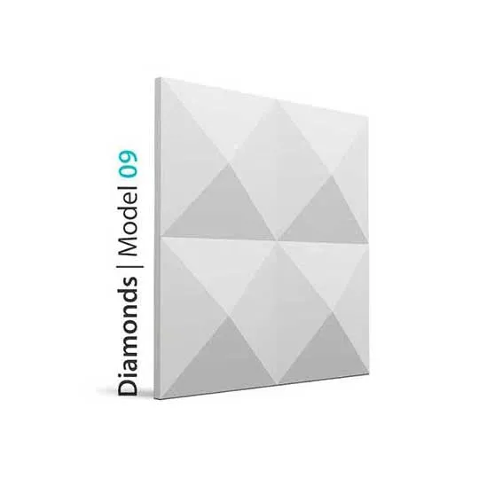 3D Gypsum Wall Panels - DIAMONDS