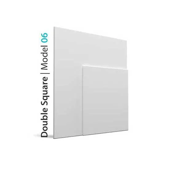 3D Gypsum Wall Panels - DOUBLE SQUARE