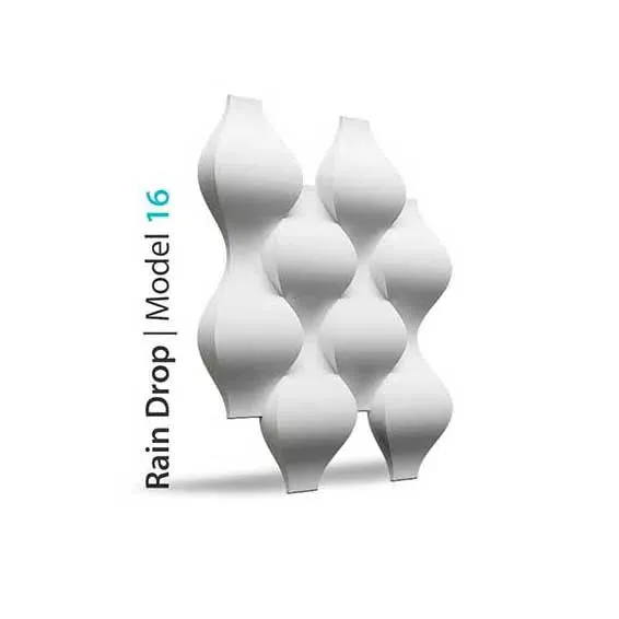3D Gypsum Wall Panels - RAINDROP