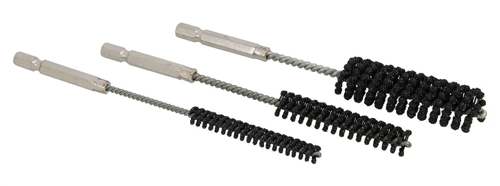 3Pc 150mm Flexible Silicone Carbide Honing Brush Set 60 & 80 Grit