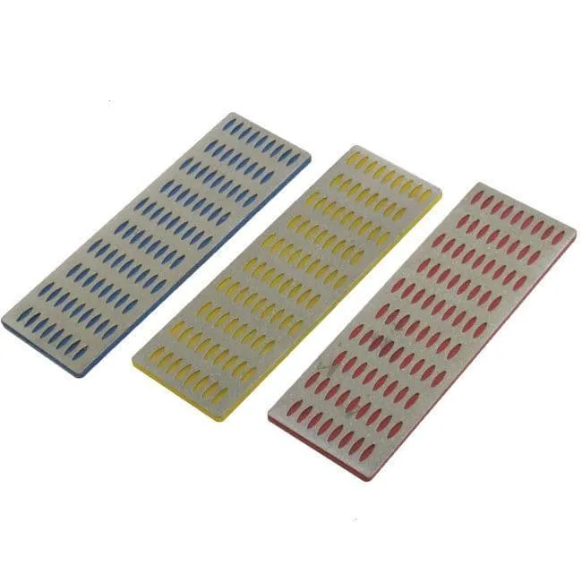 3Pc 6" Diamond Whetstone Sharpening Stone, Knife Sharpener