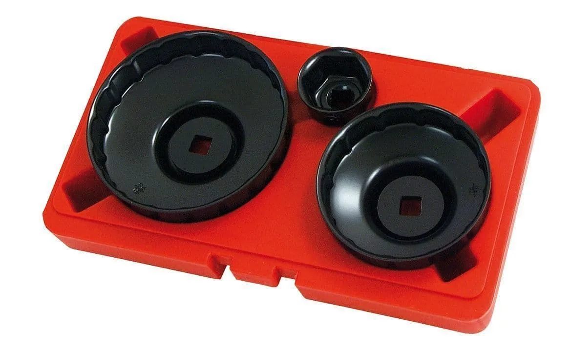 3Pc Renault Cup Oil Filter Wrench Set - 3/8" Drive