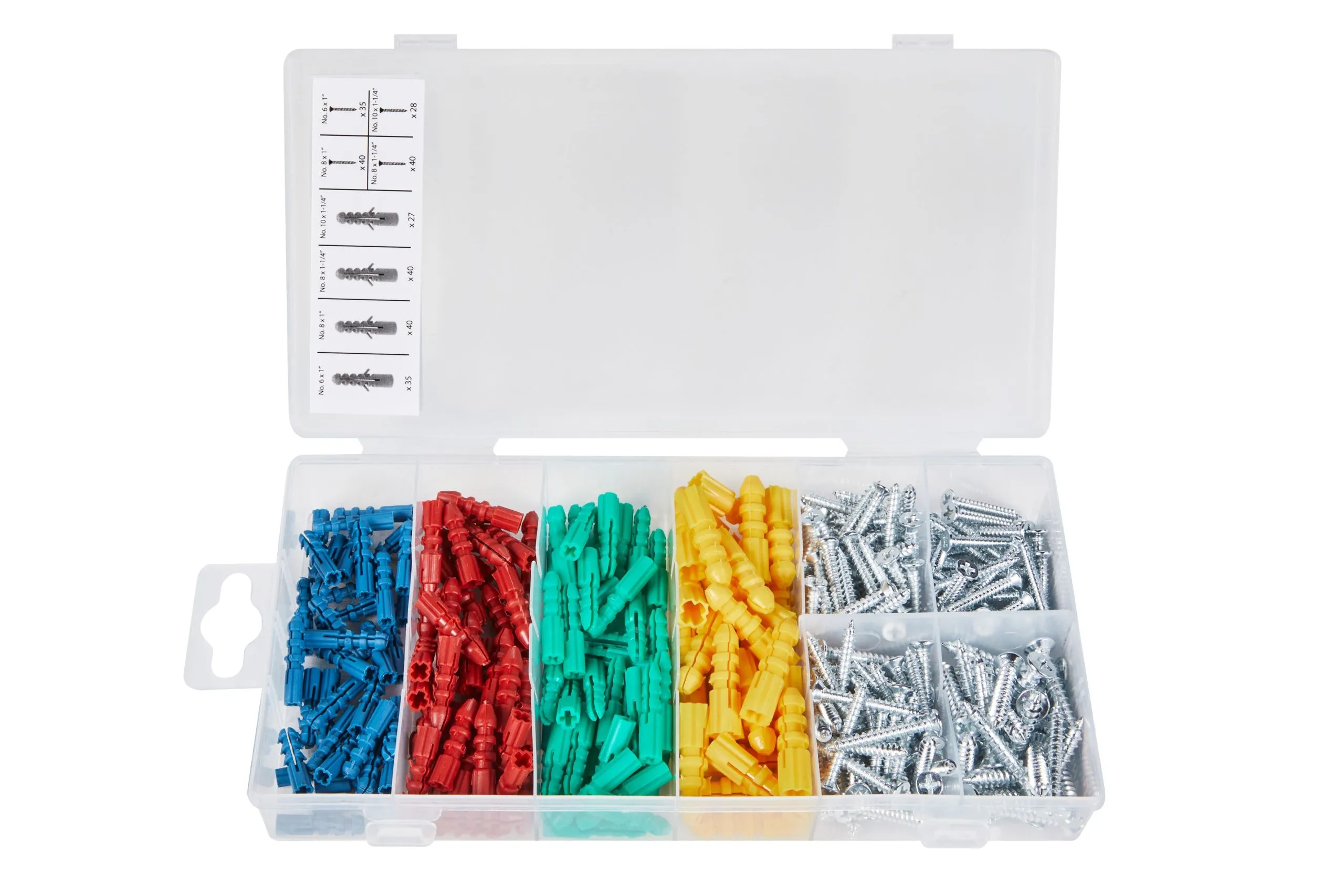 BLUE SPOT TOOLS 285 PCE ASSORTED ANCHOR AND METAL SCREW SET