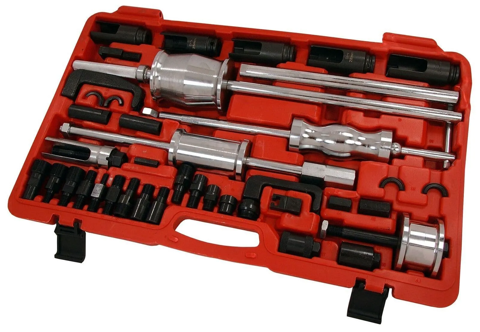 40Pc Master Fuel Injector Extractor Kit, Common Rail Adaptor Puller Slide Hammer