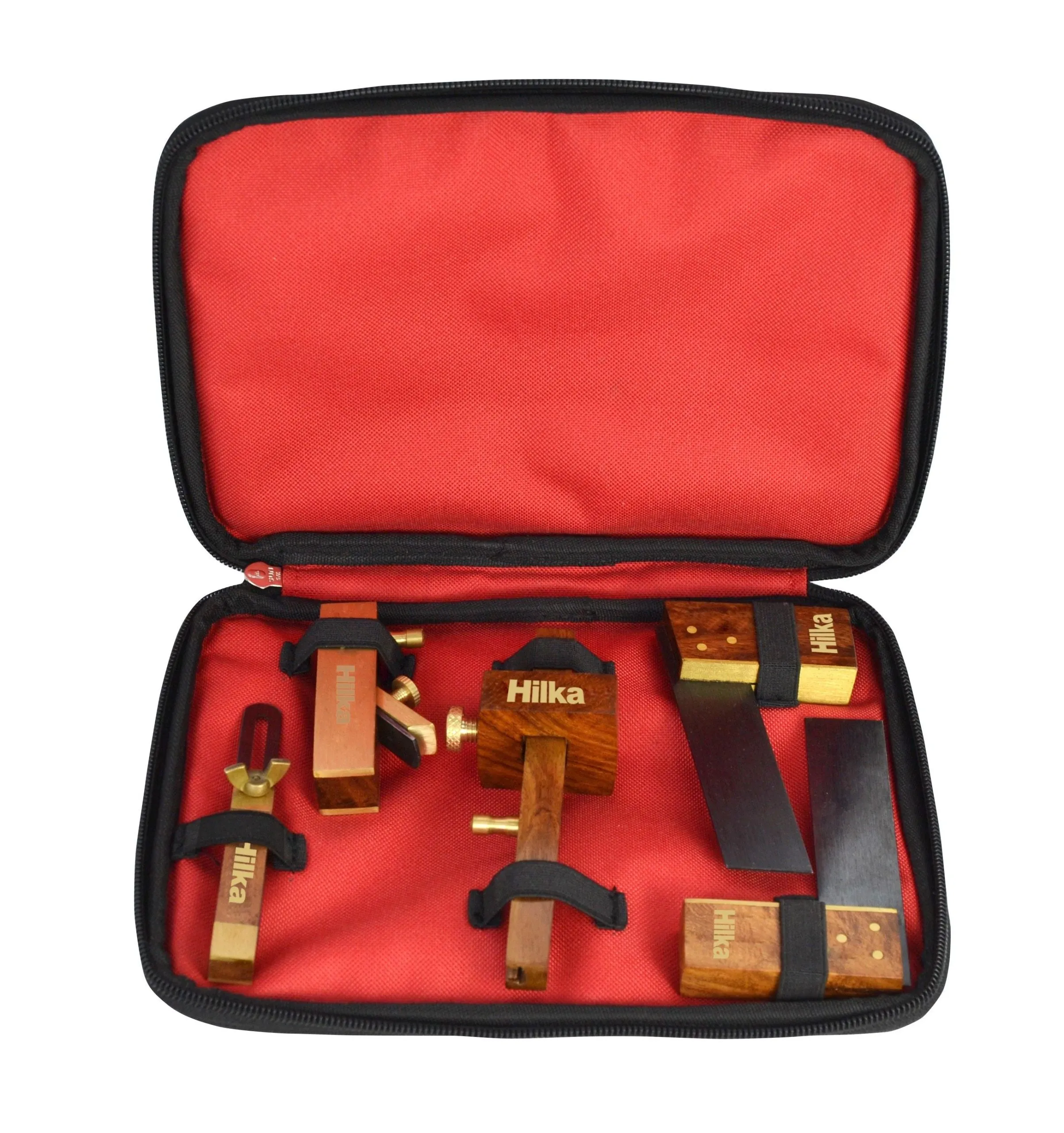 HILKA 5 pce Miniature Woodworking Tool Set in Bag