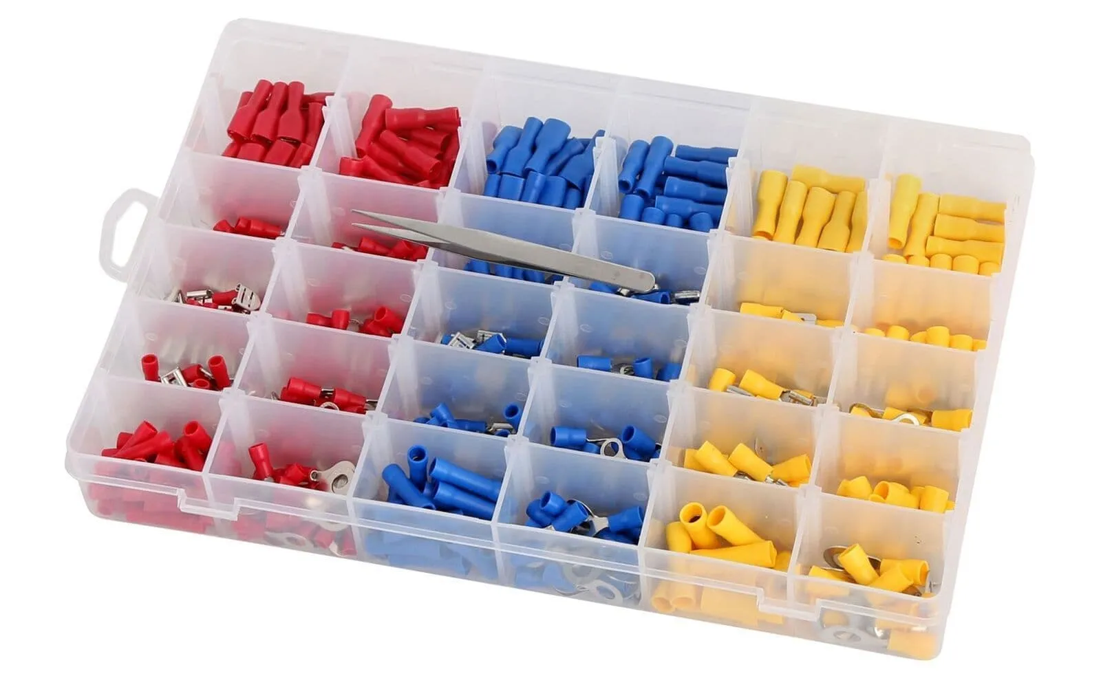 480Pcs Car Wire Assorted Insulated Electrical Terminals Connectors Crimp Box Kit