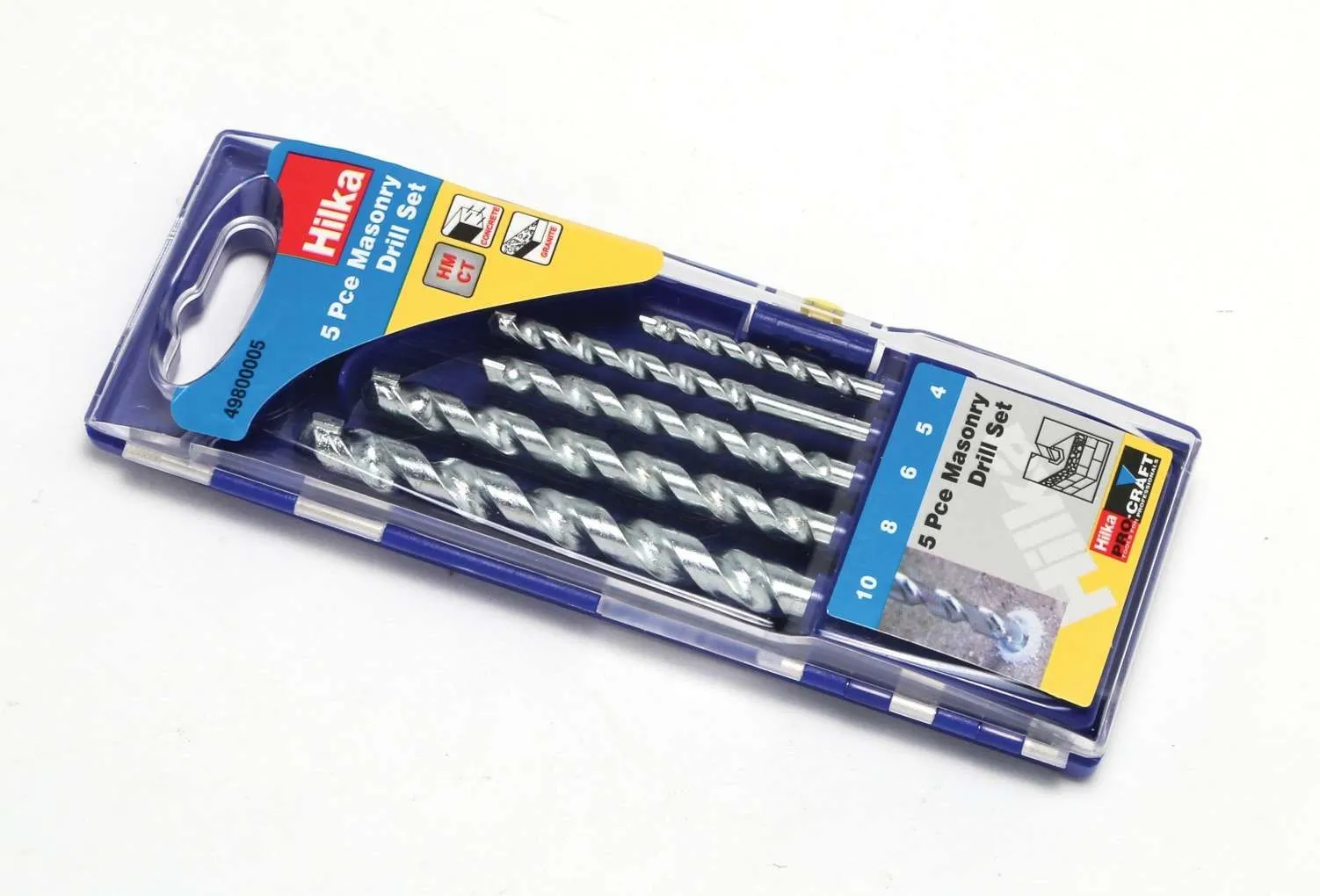 HILKA 5 pce Masonry Drill Bit Set