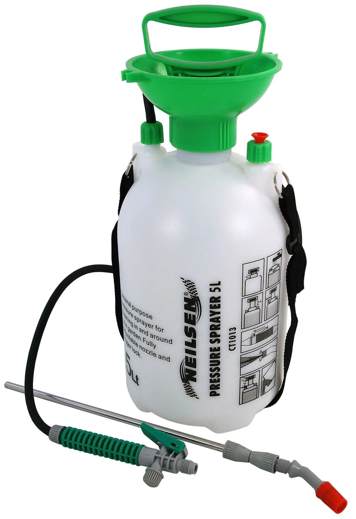 5 Litre Garden Pressure Sprayer Portable Hand Pump Chemical Weed Spray Bottle