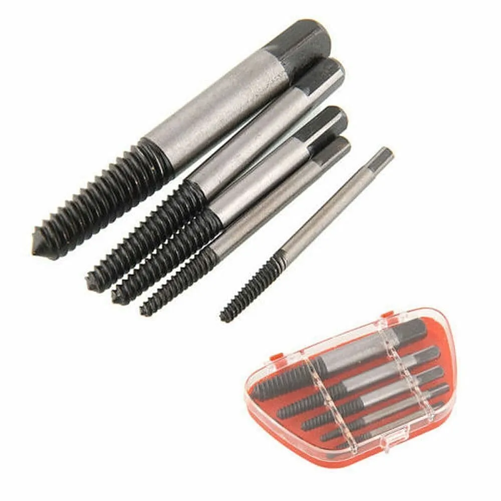 5 Piece Damaged Bolt Screw Stud Extractor Remover Easy Out