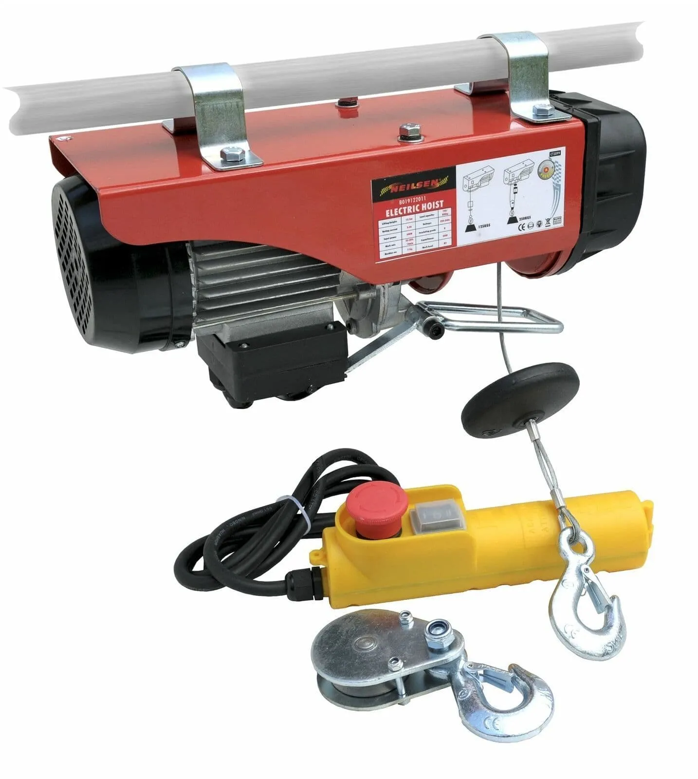 500W Scaffold Winch Electric Hoist Lifting 125Kg - 250Kg Workshop Remote Control