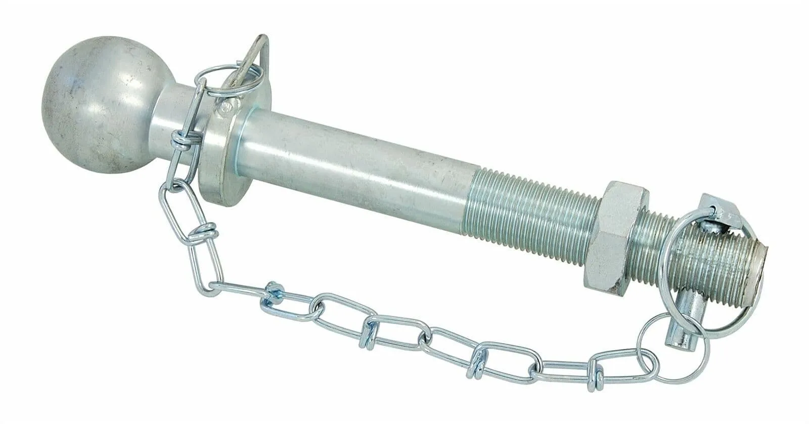 50mm Tow Ball With Threaded Hitch Pin - 10" / 250mm Deep With Chain