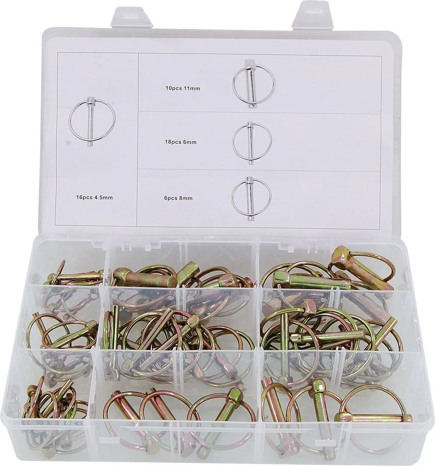50Pcs Lynch Pin Set Linchpin Locking Clip Assortment Set For Trailers