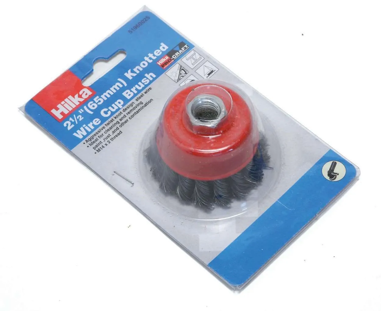 HILKA 2 1/2" (65mm) M14 Knotted Cup Brush