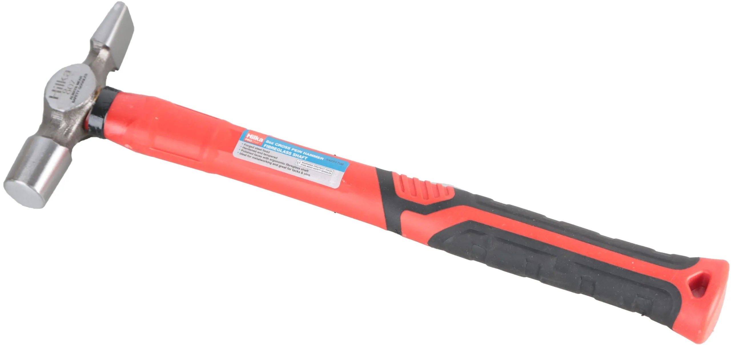 HILKA 8oz Cross Pein Hammer Fibre Glass Shaft