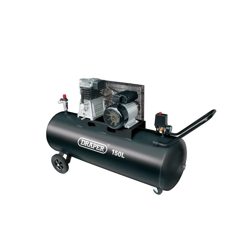 DRAPER 150L Belt-Driven Air Compressor, 2.2kW/3hp