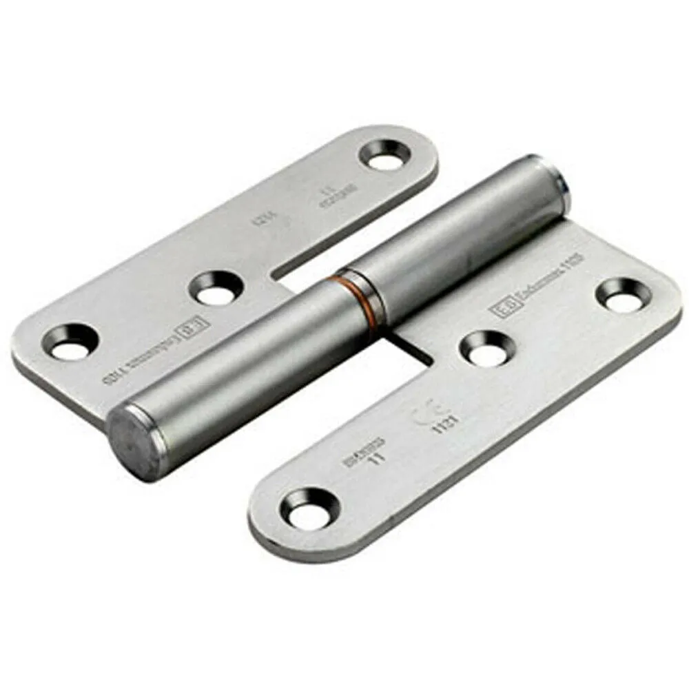 PAIR 98 x 82 x 3mm Lift Off Hinge Satin Zinc Plate Round Edge Interior Door