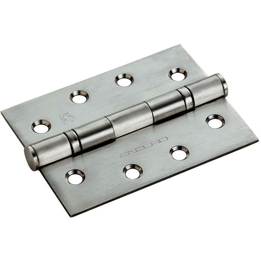 PAIR 102 x 76 x 2.2mm Ball Bearing Hinge Satin Steel Interior Door