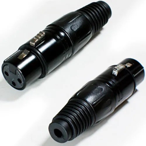 XLR 3 Pin Pole Female Socket Connector Solder Audio Adapter Mic Lighting Cable