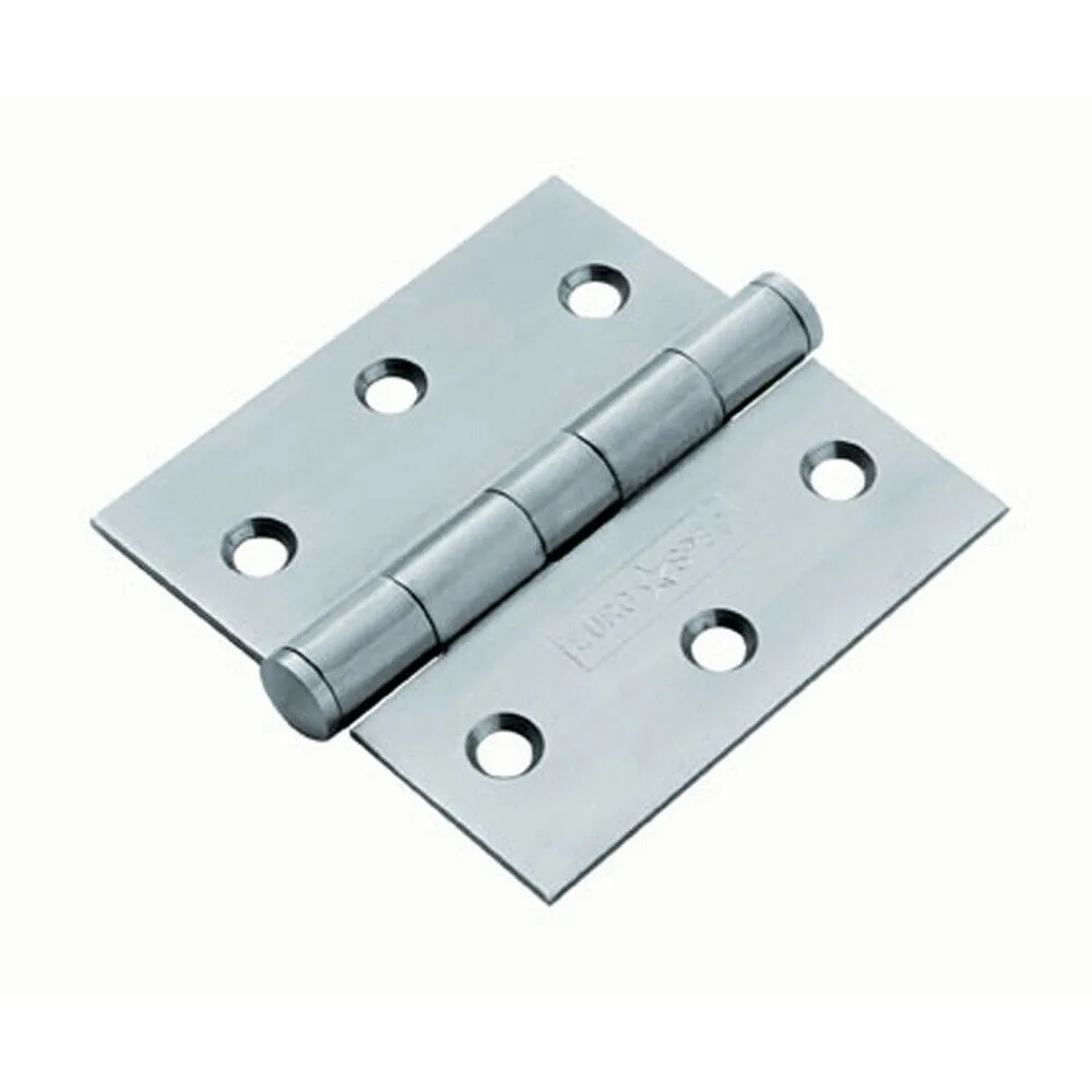 PAIR 76 x 76 x 2mm Standard Bearing Door Hinge Satin Stainless Steel