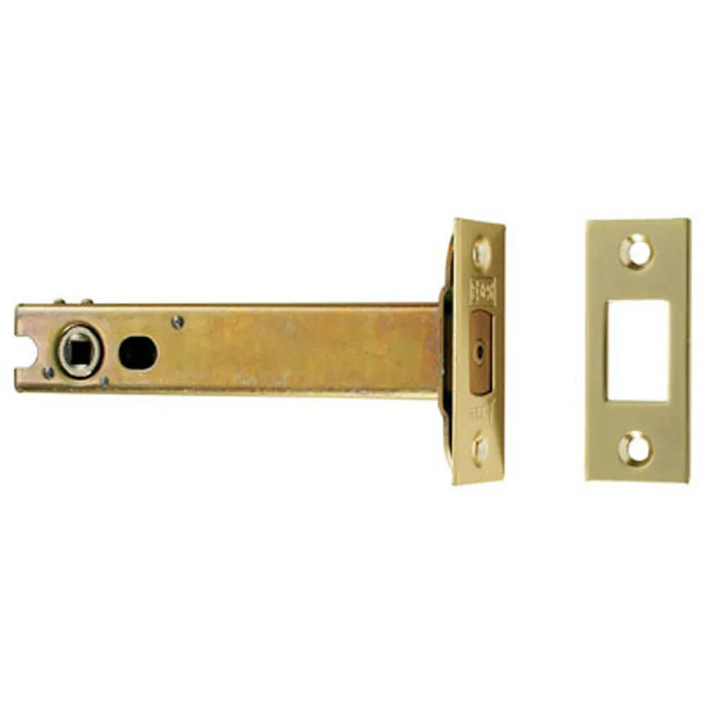 129mm Tubular BS Deadbolt with 5mm Follower Electro Brassed & Stainless Steel