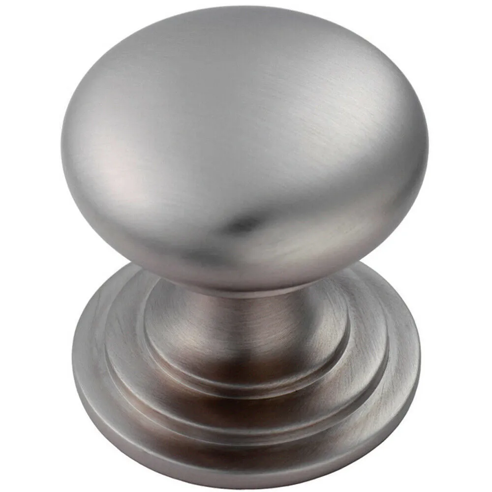 Victorian Round Cupboard Door Knob 32mm Dia Stainless Steel Cabinet Handle