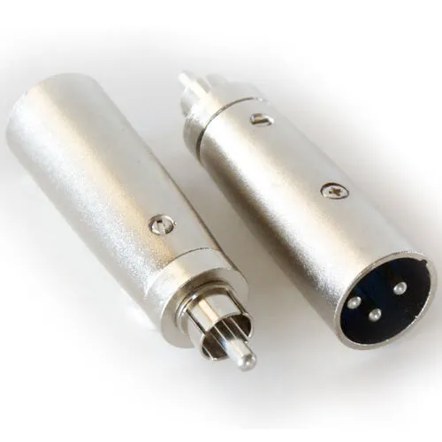 1 RCA Male to 3 Pin XLR Plug Audio Adapter Amplifier Mic Cable Mixer Converter