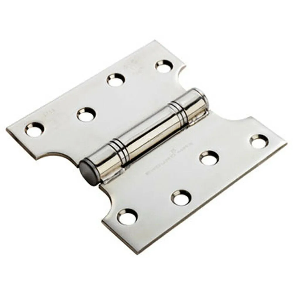 PAIR 101.6 x 101.6 x 3mm Parliament Hinge Bright Stainless Steel Internal Door
