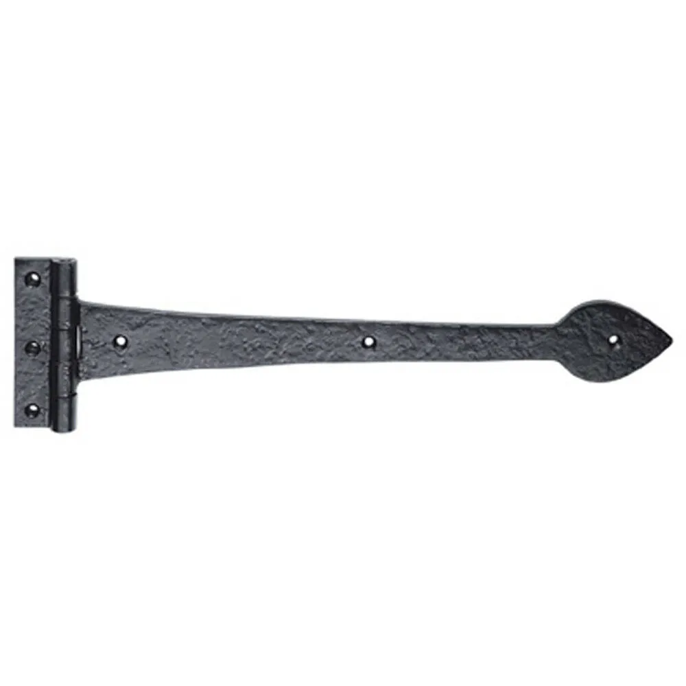 PAIR 275 x 102mm Ornate T Hinge Black Antique Internal Decorative Door Hinge
