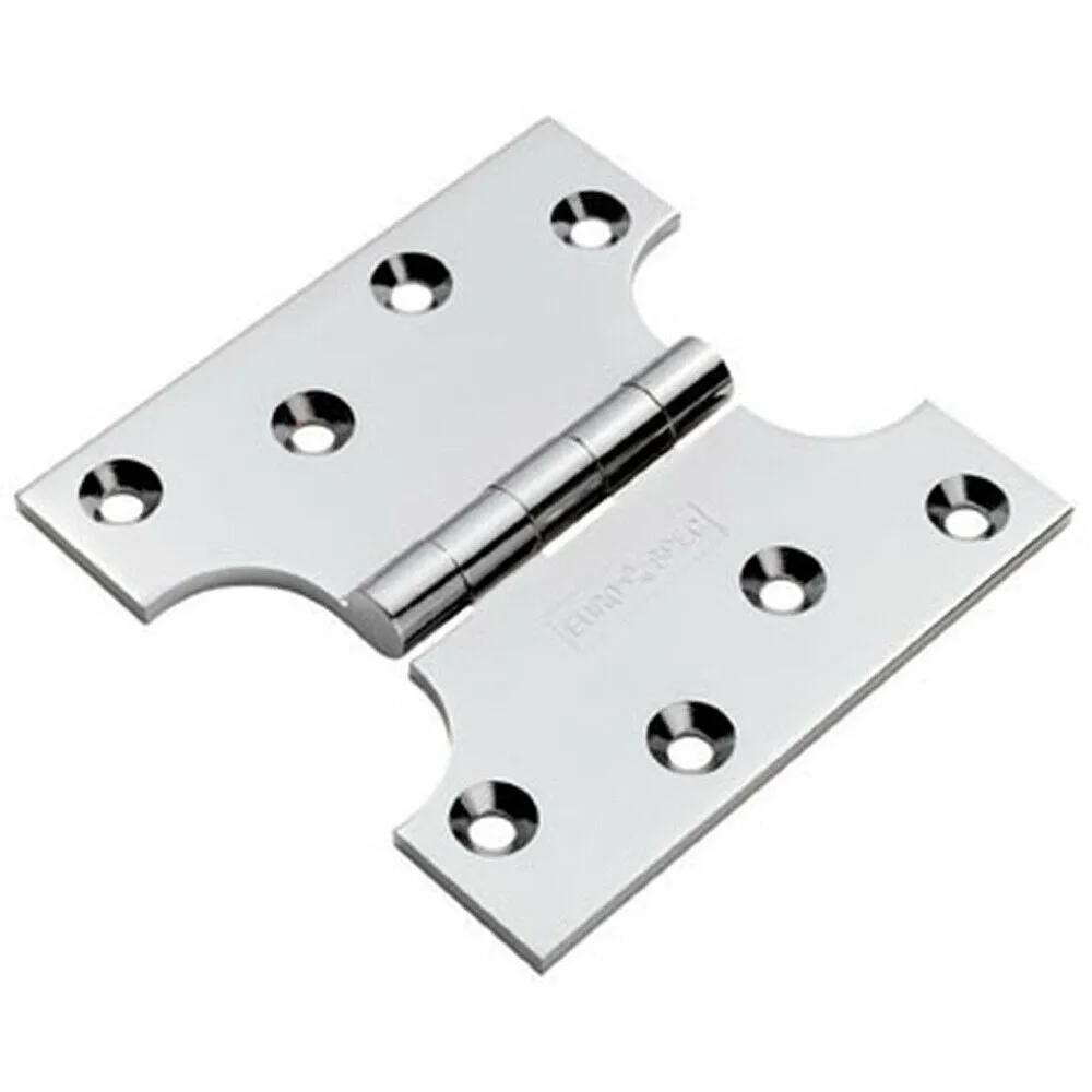 PAIR 102 x 102 x 4mm Parliament Door Hinge 180 Degree Opening Chrome