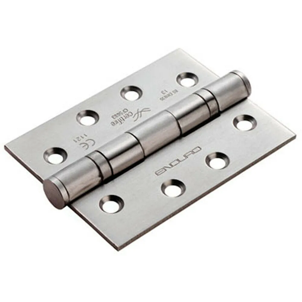 PAIR 102 x 76 x 3mm 13 Ball Bearing Hinge Satin Stainless Steel Interior Door