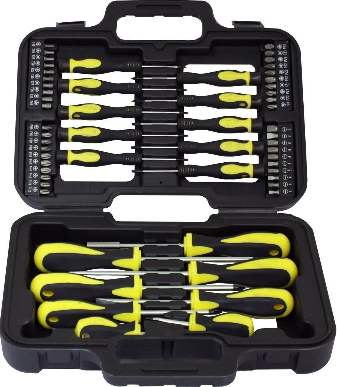 58 Piece Pc Screwdriver Bit Precision Slotted Torx Phillips Tool Kit Set