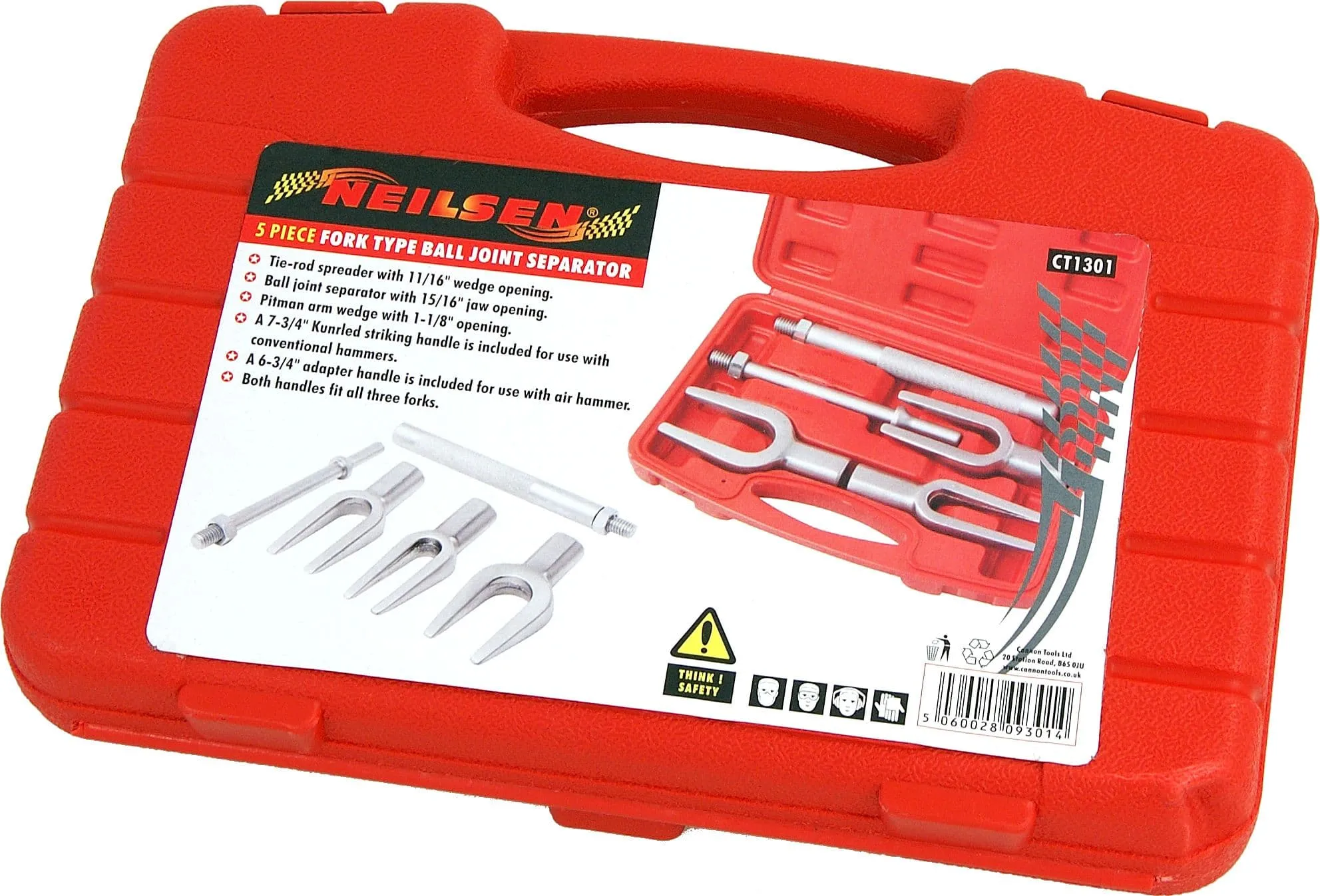 5Pc Tie Track Rod Ball Joint Pitman Splitter Removal Extractor Set Kit