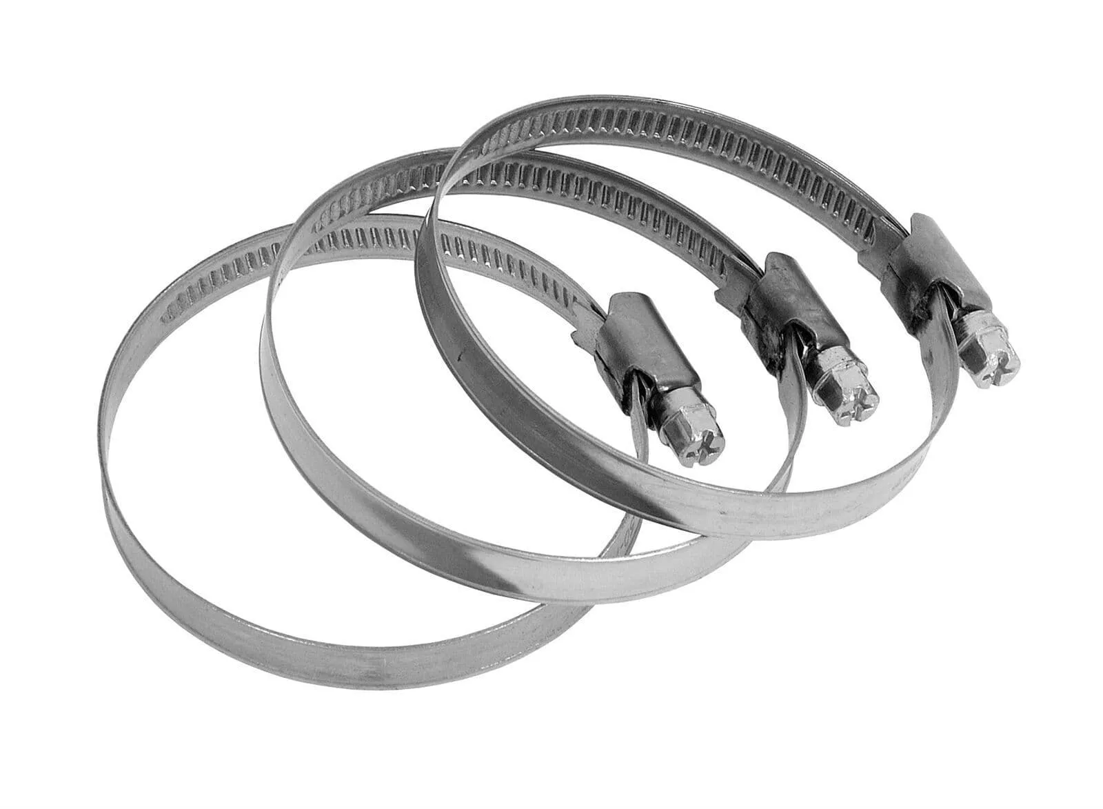 60 - 80 mm Jubilee Hose Clip Clamps Mild Steel Zinc- 3Pc