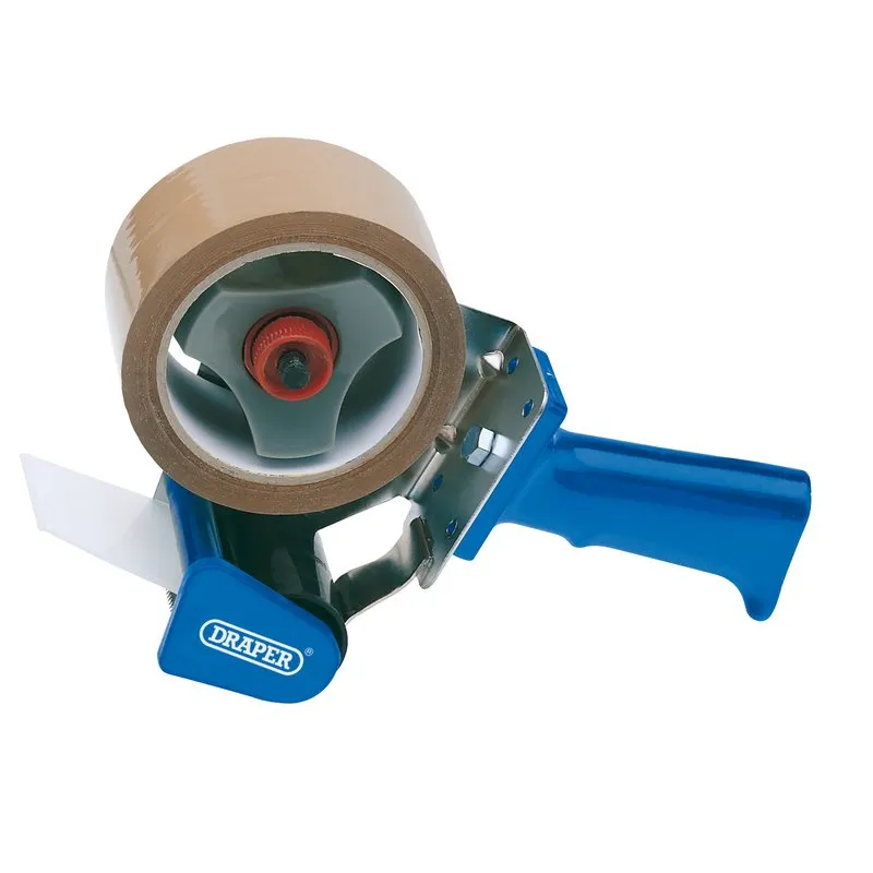 DRAPER Hand-Held Packing Security Tape Dispenser Kit, 2 x Reels of Tape