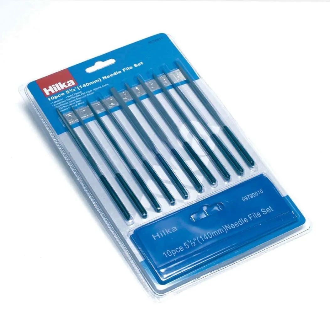 HILKA 10 pce Needle File Set Soft Grip