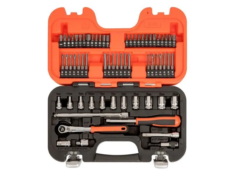 Bahco SL65 1/4in Drive Slim Socket Set, 65 Piece