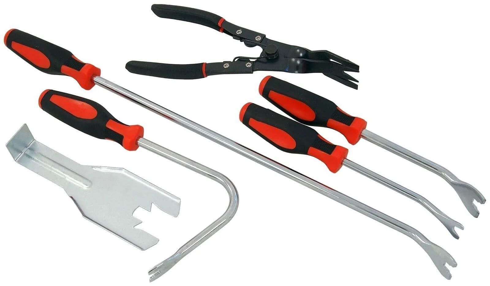 6Pc Car Trim Pry Bar & Pliers Removal Tool Set